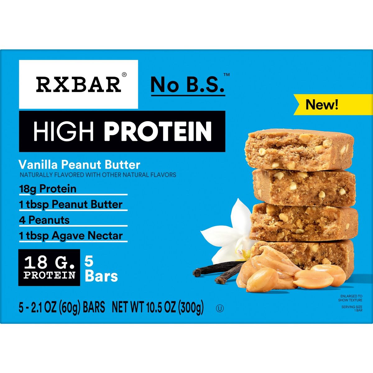 RXBAR Barritas de Proteína Sabor Vainilla y Crema de Cacahuate - 10.5 oz / 5 ct - Imagen 11