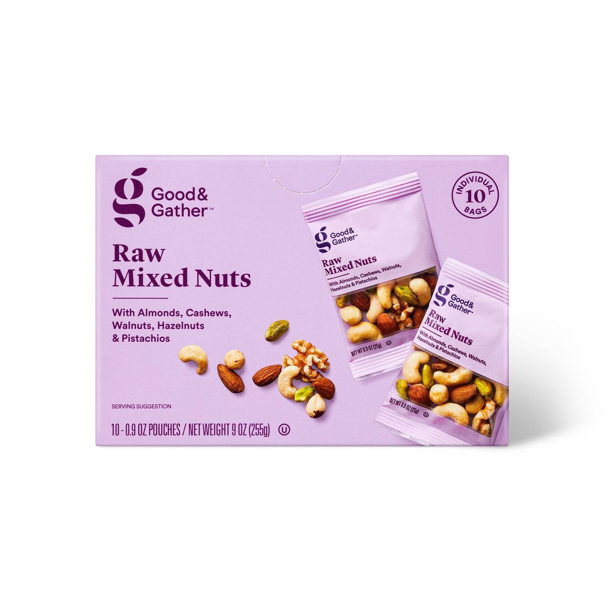Mezcla de nueces crudas sin sal - 9 oz/10 ct - Good & Gather™