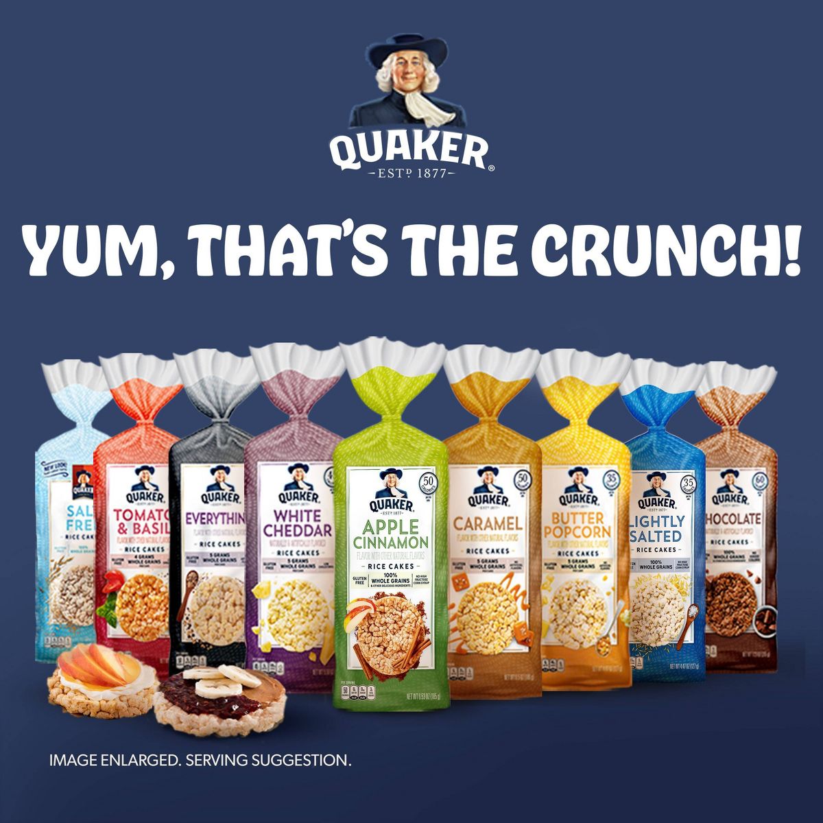 Quaker Galletas de Arroz Grandes Sabor Jitomate y Albahaca Sin Gluten - 6.1 oz - Imagen 4