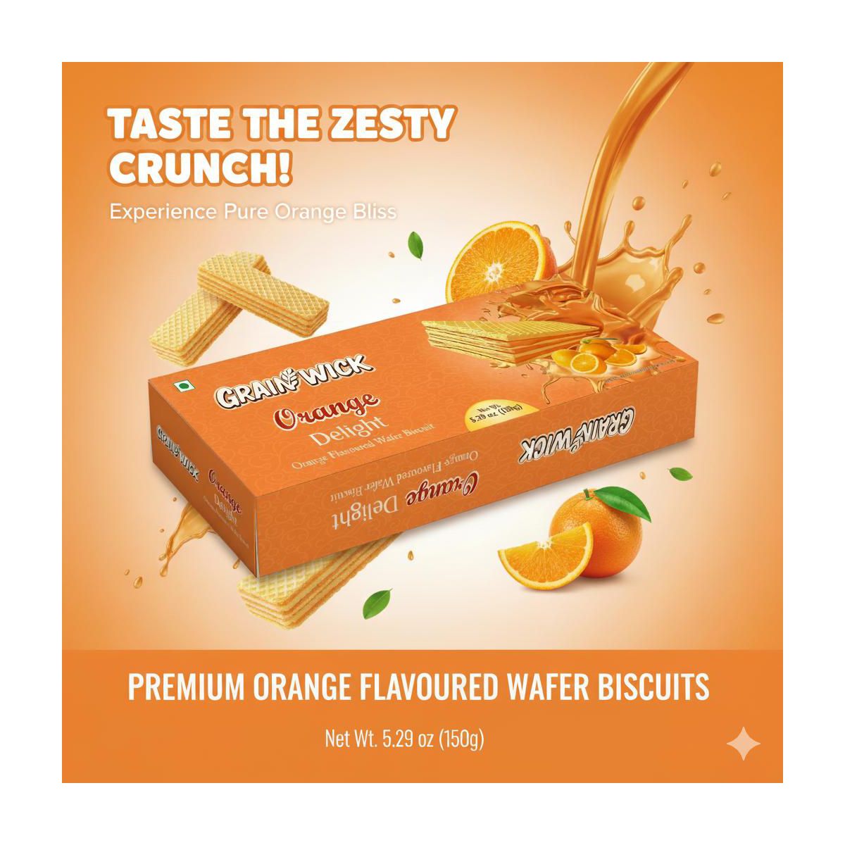 Galletas Aiva Orange Wafer | Capas Crujientes | Relleno de Crema de Naranja Dulce | Para Botana y Postres | Paquete Sur - Imagen 6