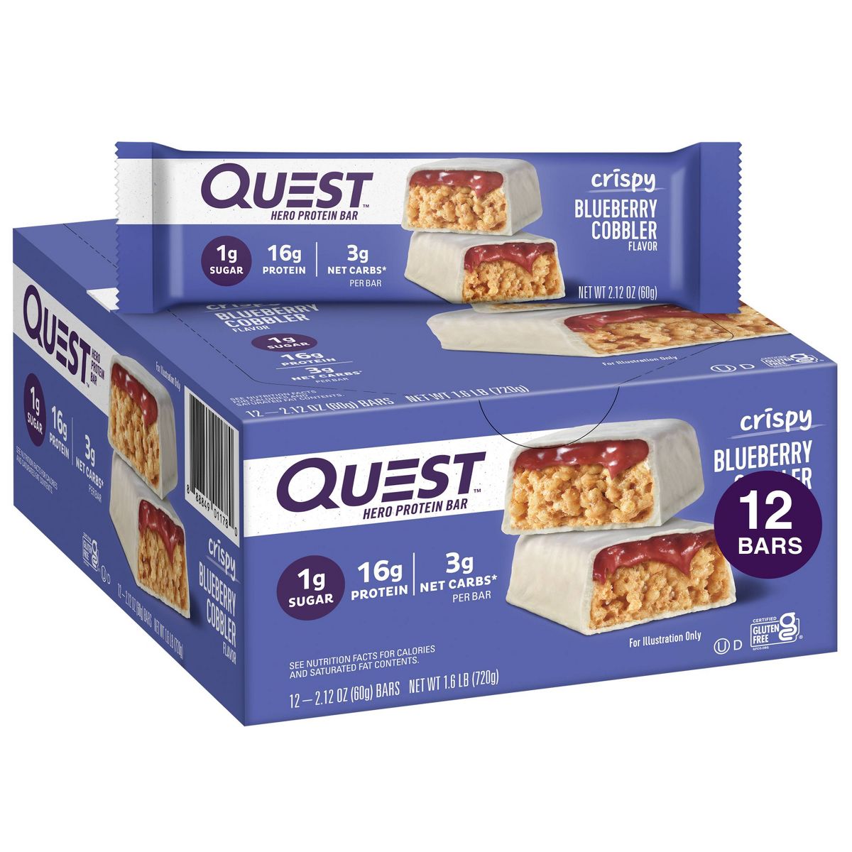 Barra de Proteína Hero de Quest Nutrition - Blueberry Cobbler