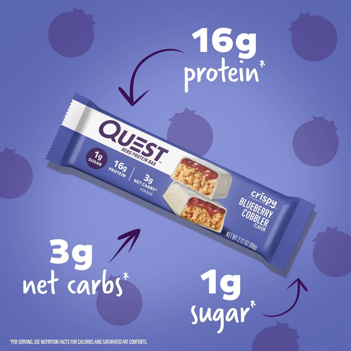 Barra de Proteína Hero de Quest Nutrition - Blueberry Cobbler - Imagen 6