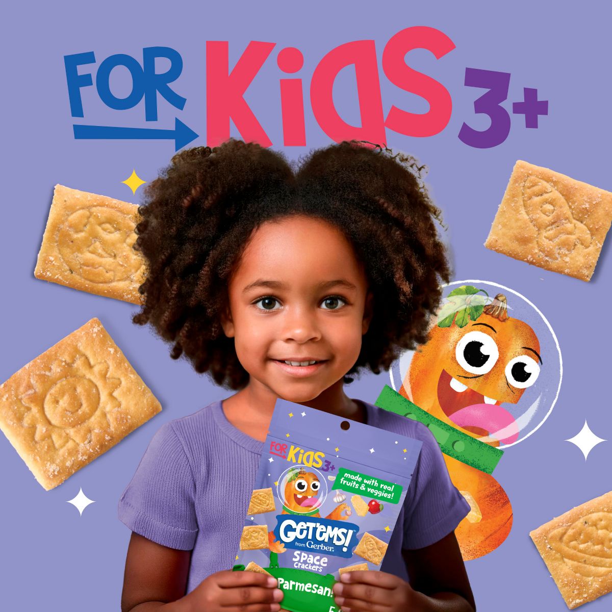 Galletas para niños Get'ems! de Gerber Sabor Queso Parmesano - 5 oz - Imagen 6