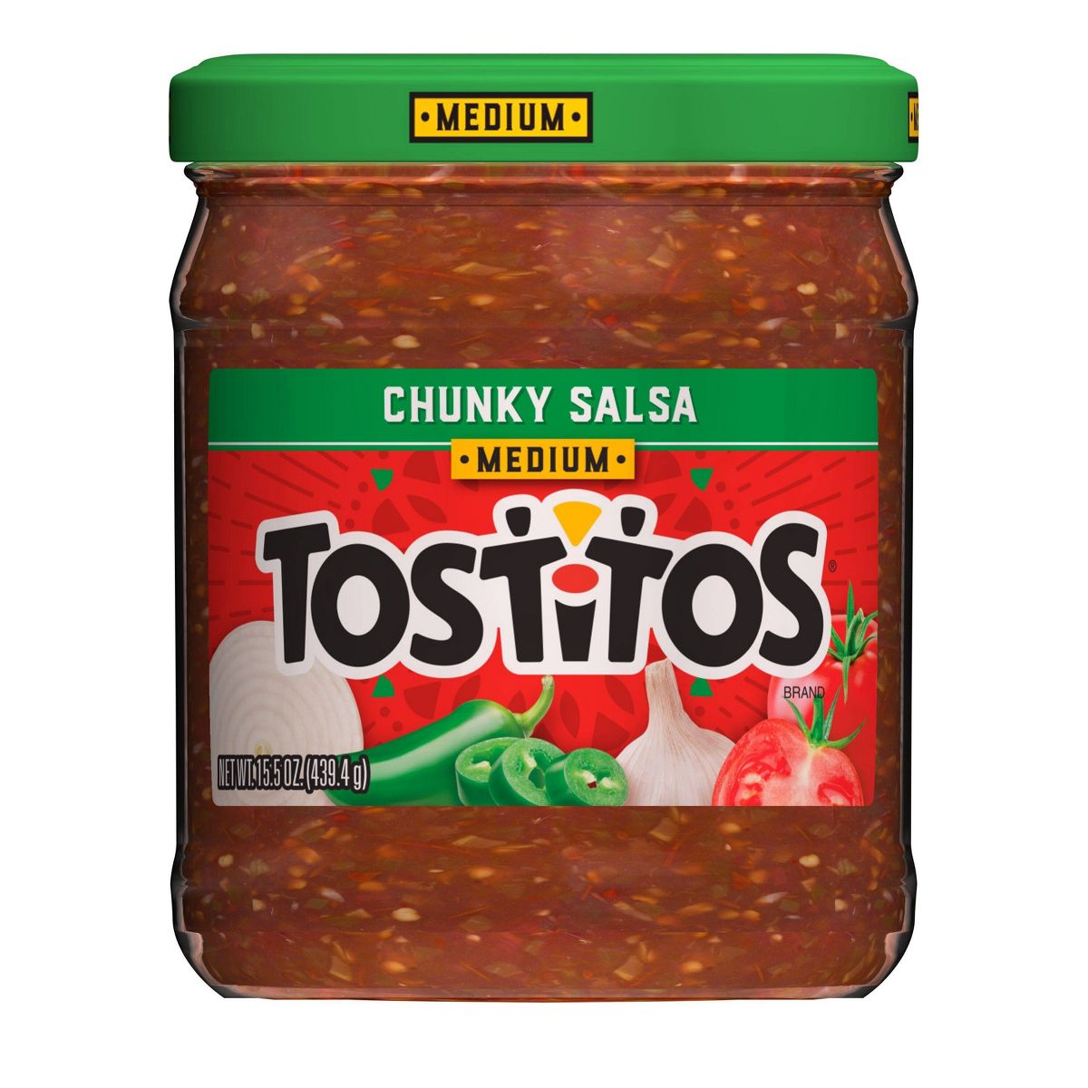 Tostitos Salsa Chunky Mediana - 15.5 oz para Botana - Imagen 2