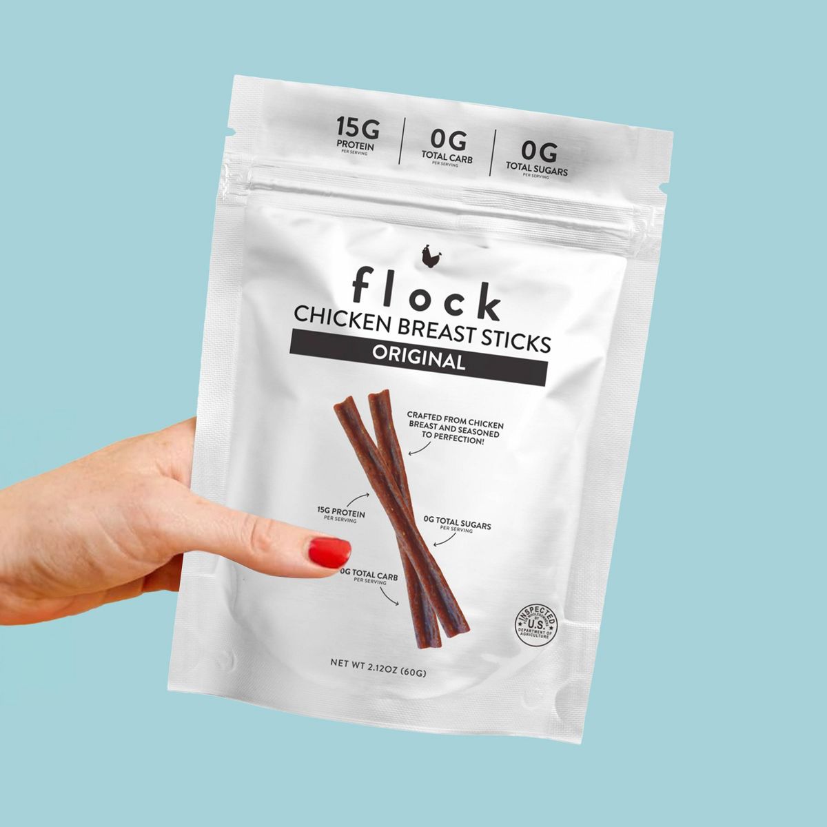 Flock Foods Original Chicken Sticks - 2.12 oz - Imagen 4