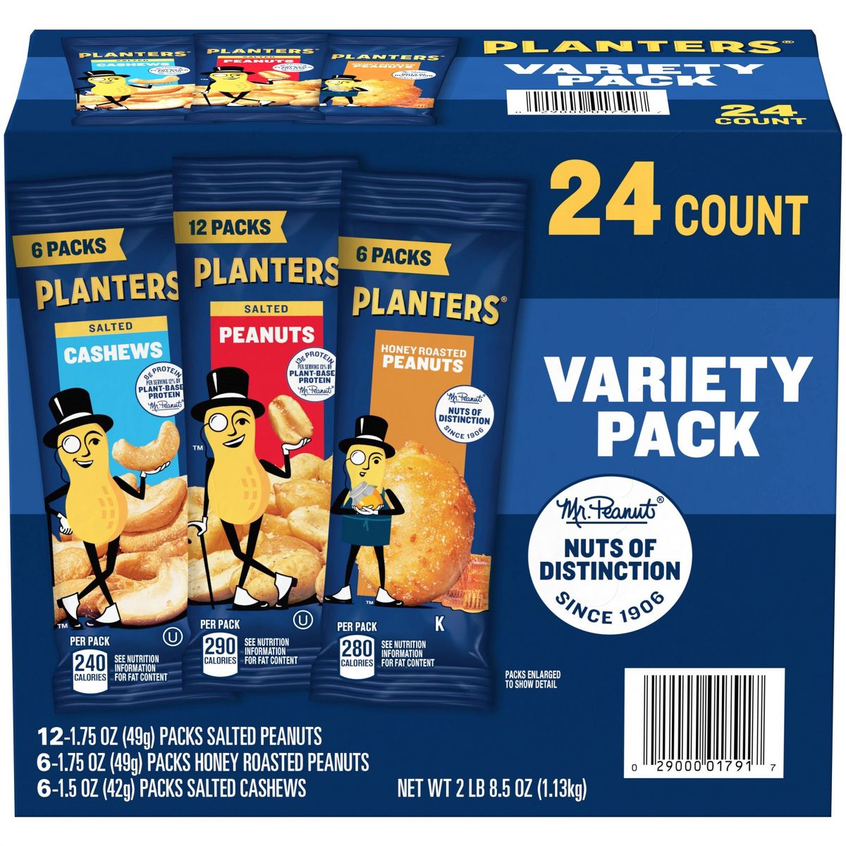 Planters Paquete Variado de Cacahuates - 24ct/40.5oz - Imagen 3