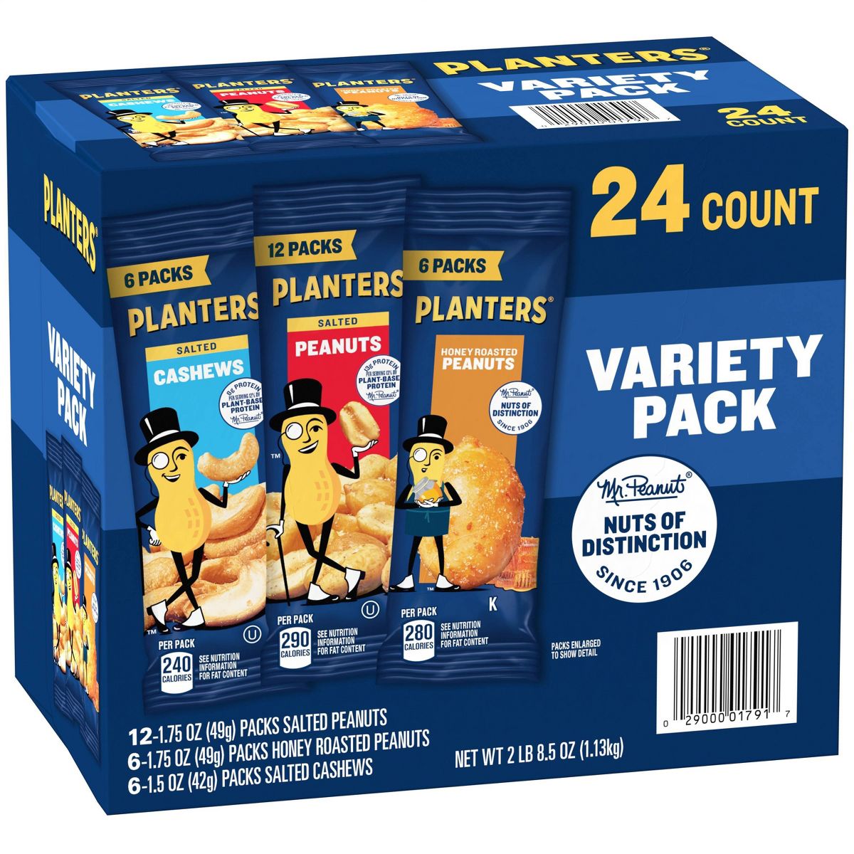 Planters Paquete Variado de Cacahuates - 24ct/40.5oz - Imagen 4