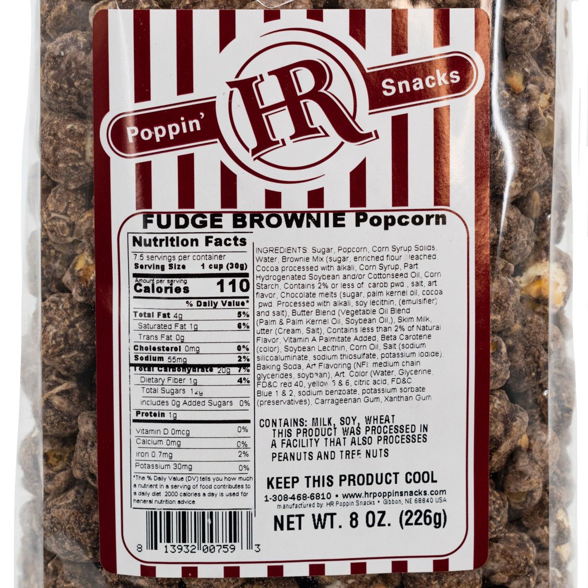 HR Poppin' Snacks 8 oz Palomitas Sabor Pastel de Chocolate - Paquete de 2 - Imagen 6