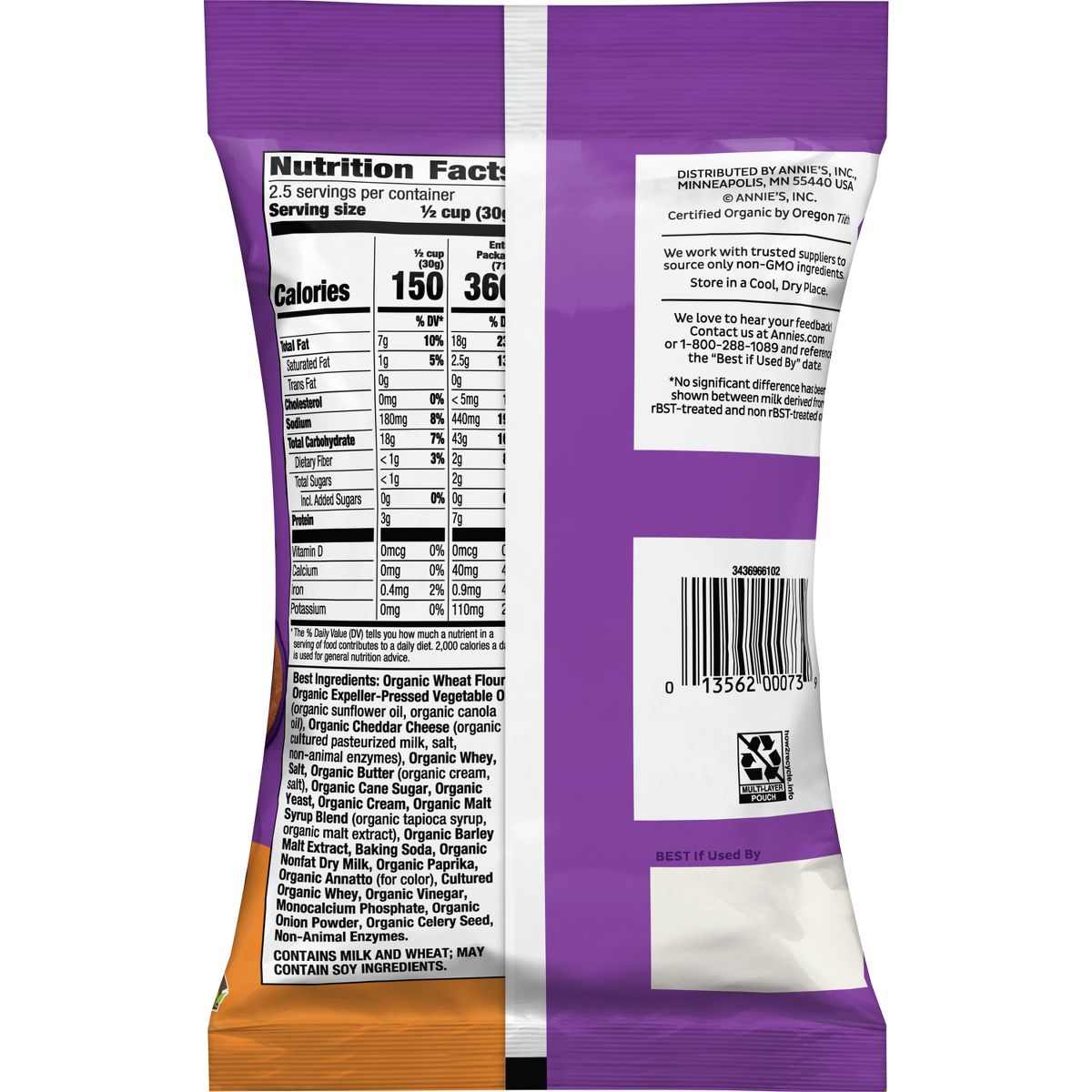 Annie's Organic Cheddar Snack Mix - 2.5 oz - Imagen 5