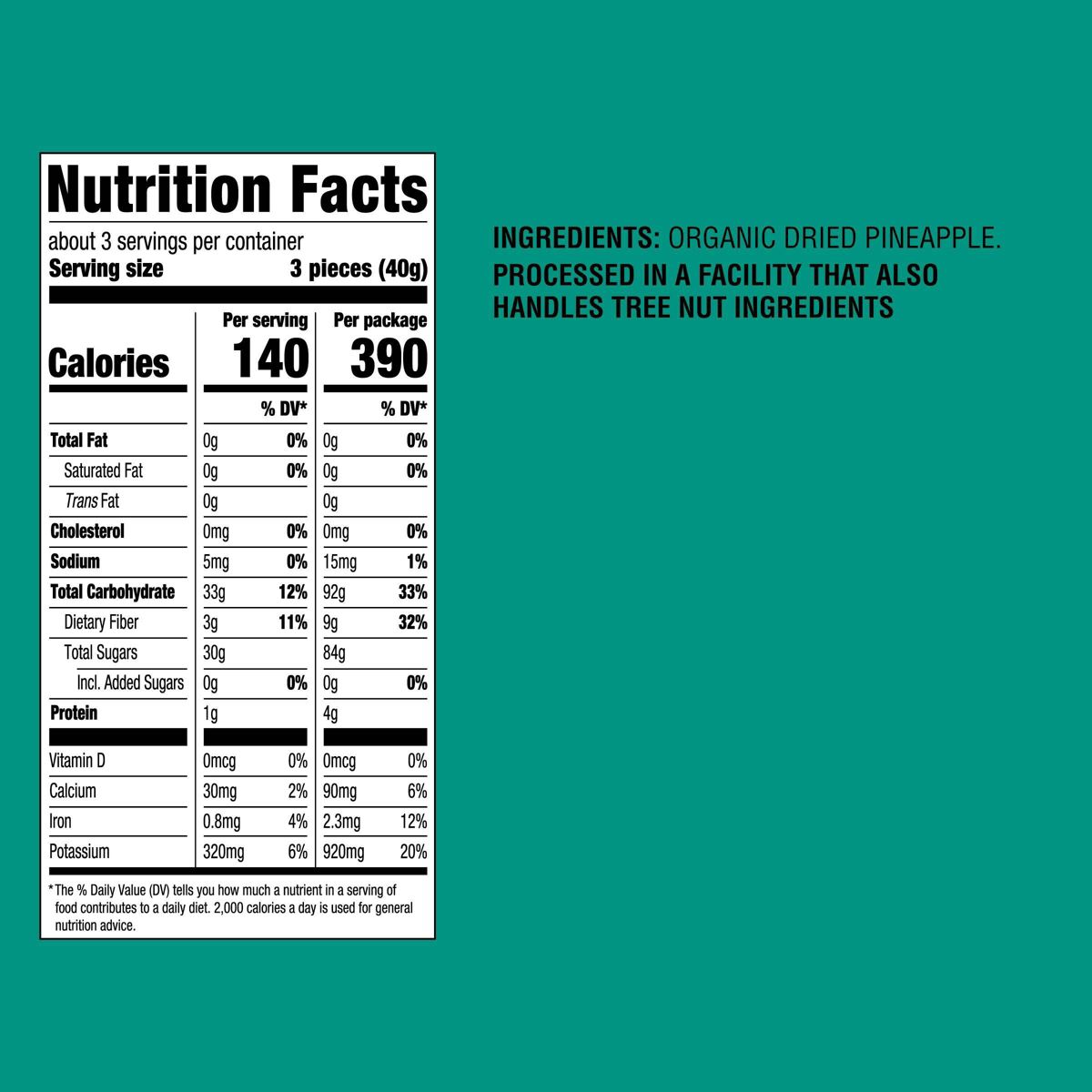 Aros de Piña Deshidratada Orgánica Sin Azúcar - 4 oz - Good & Gather™ - Imagen 5