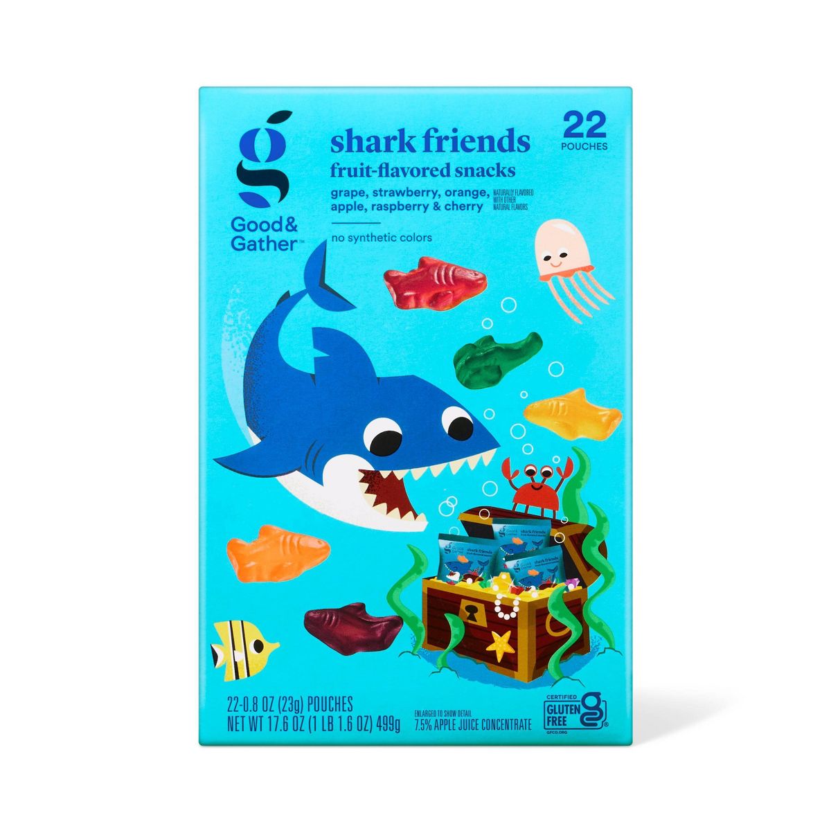 Shark Friends Bocadillos de Fruta Saborizados - 17.6 oz/22 ct - Good & Gather™ - Imagen 2