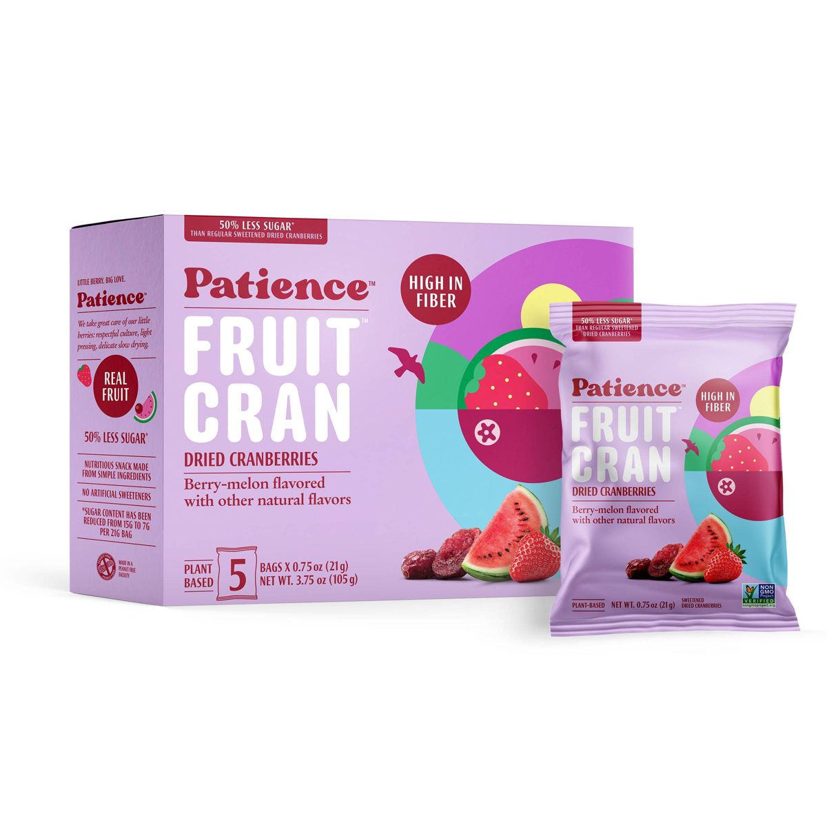 Patience Fruit & Co Arándanos Secos Saborizados Berry Melon - 3.75 oz/5 ct - Imagen 2