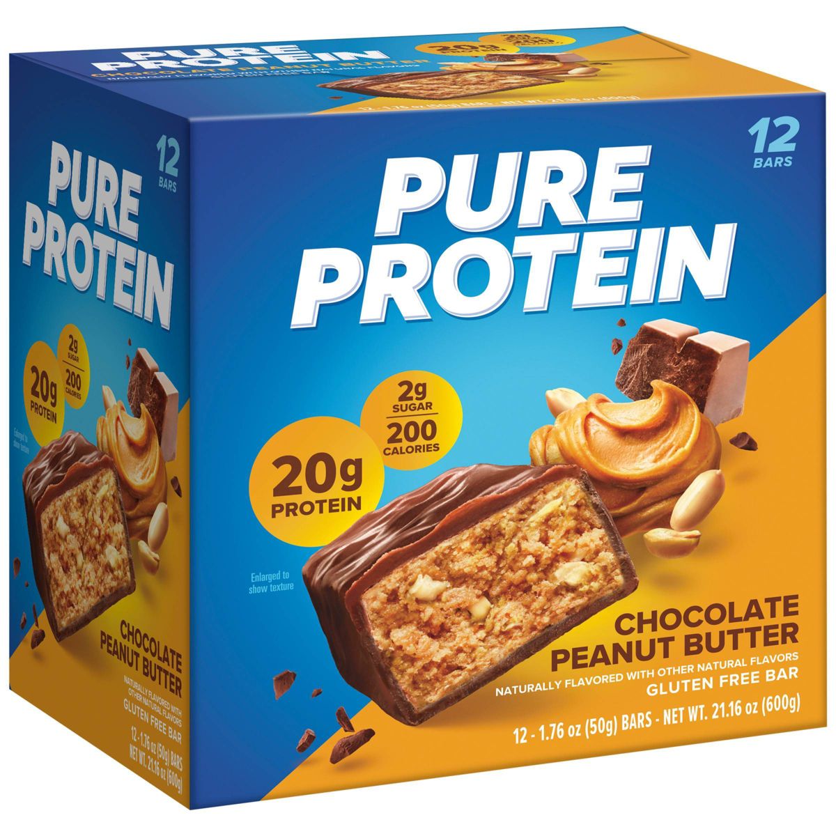 Barra de Proteína Pure Protein Chocolate y Mantequilla de Cacahuate - 20g de Proteína - 12ct - Imagen 5