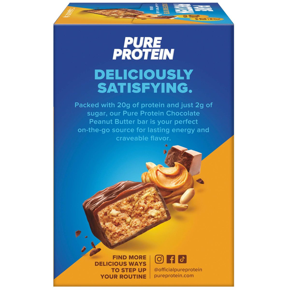 Barra de Proteína Pure Protein Chocolate y Mantequilla de Cacahuate - 20g de Proteína - 12ct - Imagen 7