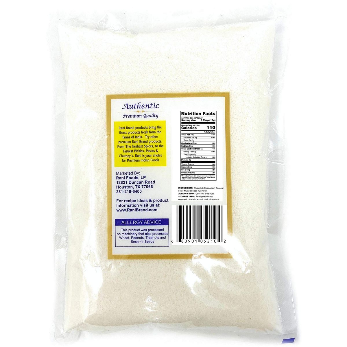 Rani Brand Authentic Indian Foods - Coco (Copra) en Rebanadas - Imagen 3