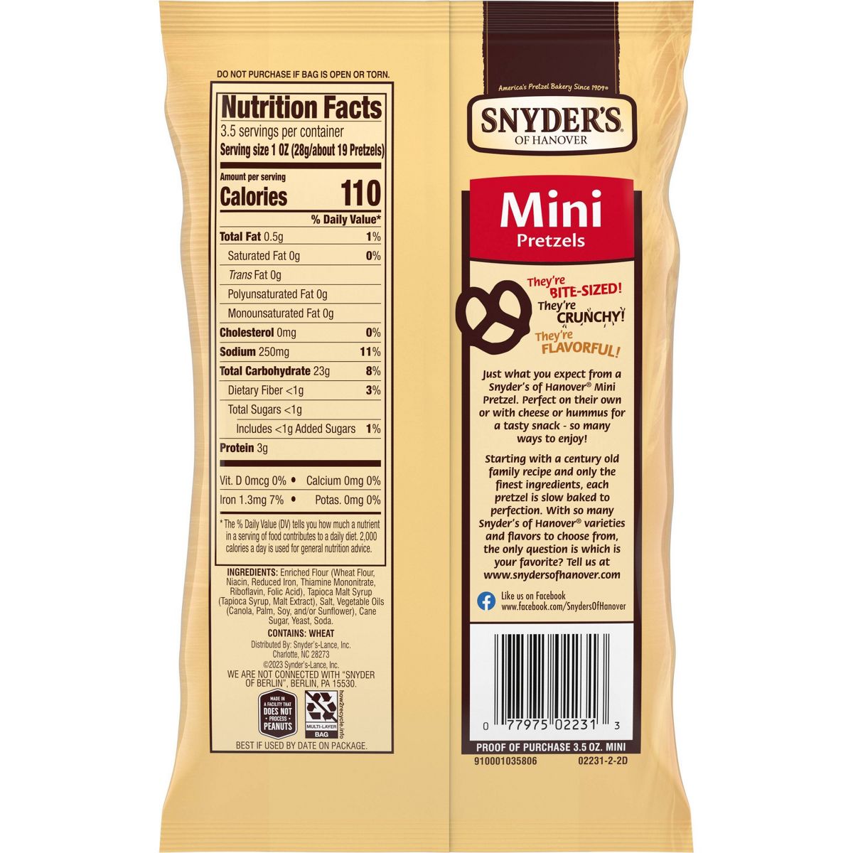 Snyder's of Hanover Mini Pretzels - 3.5 oz - Imagen 10