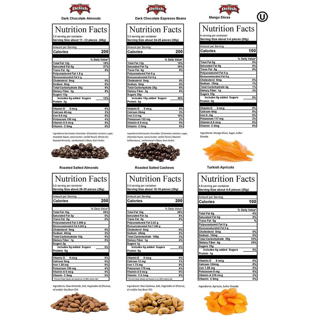 Mezcla Festiva de Chocolate, Nueces y Frutas Secas - Bandeja de Regalo Grande 6-Pt por It's Delish - Imagen 7