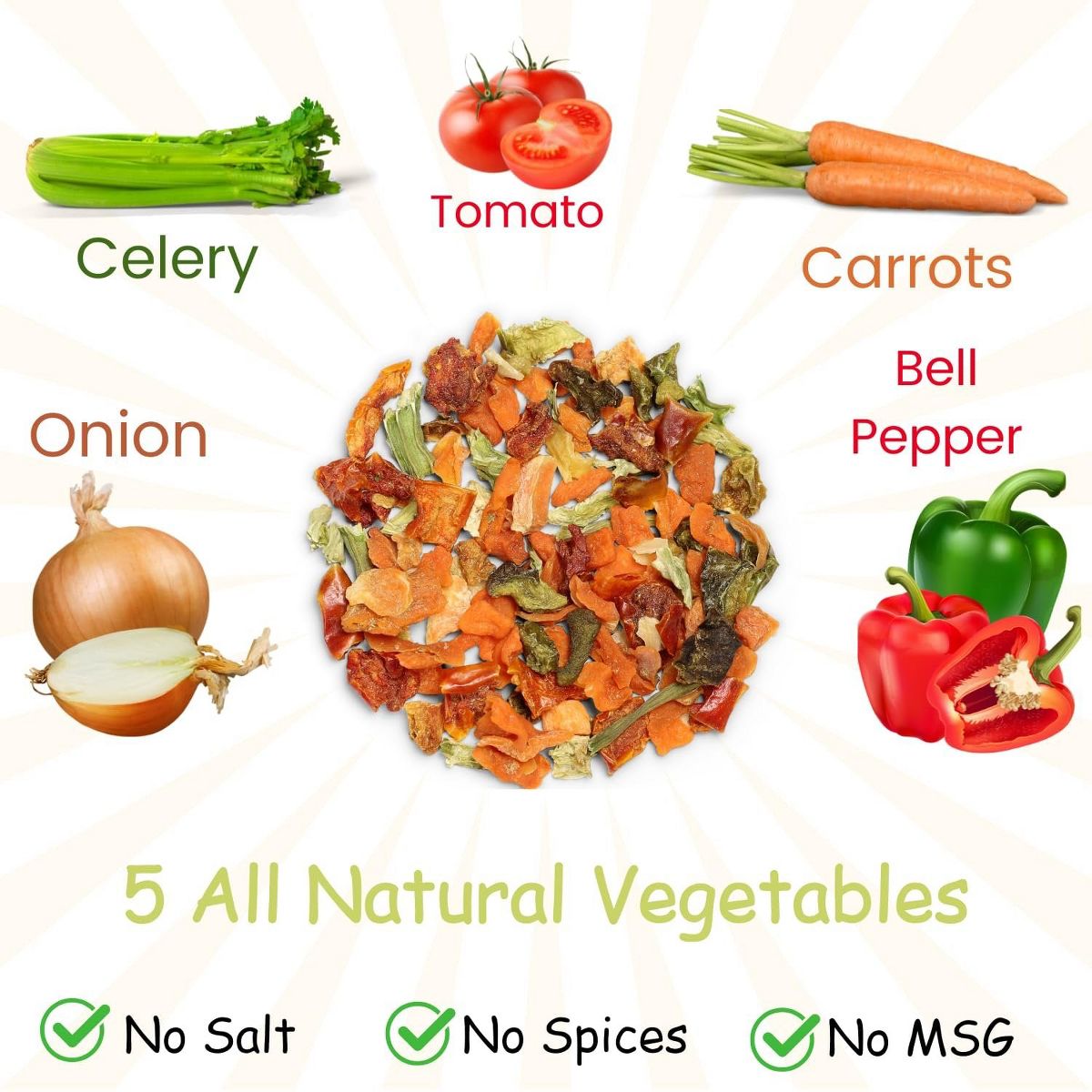 Mezcla Deluxe de Sopa de Verduras Deshidratadas, 24 Oz (1.5 Lb) Contenedor Jumbo - Imagen 5