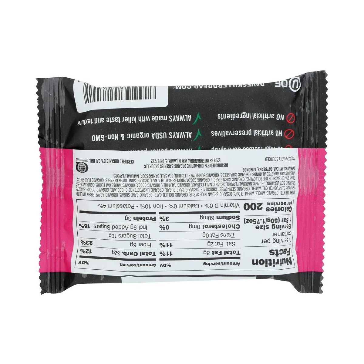 Dave's Killer Bread Barra Orgánica Cocoa Brownie Blitz - 12 barras, 1.75 oz - Imagen 4