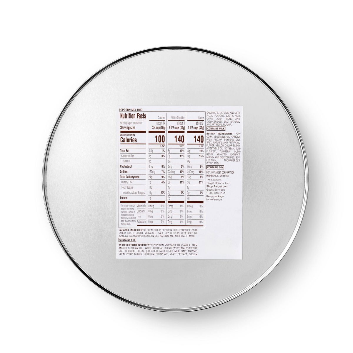 Mezcla de Palomitas Trío: Caramelo, Queso Cheddar Blanco y Mantequilla, Árboles Navideños - 21 oz - Favorite Day™ - Imagen 3