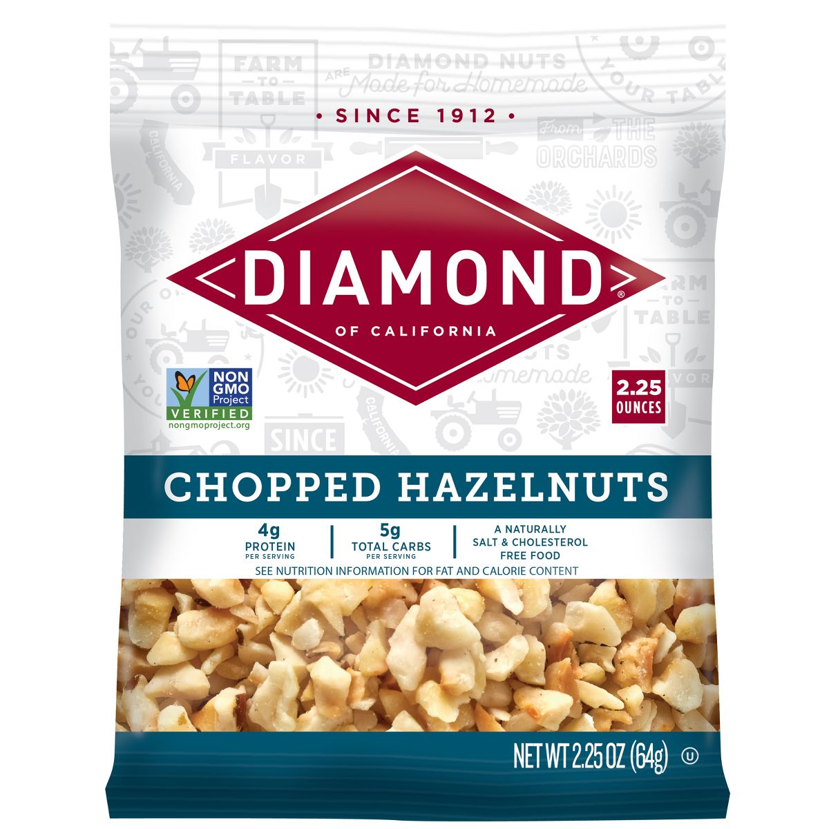 Diamond Chopped Hazelnuts - 2.25 oz - Imagen 2