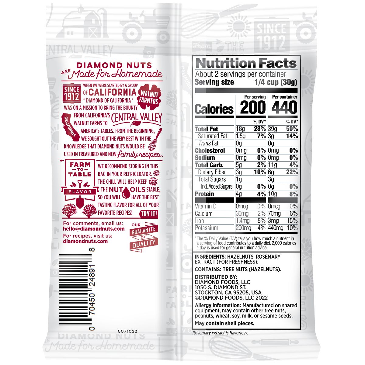 Diamond Chopped Hazelnuts - 2.25 oz - Imagen 3