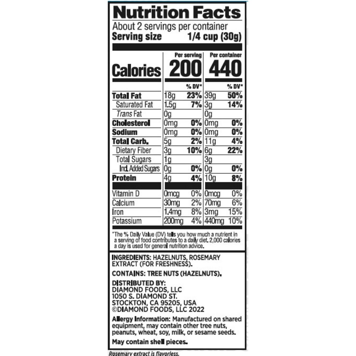 Diamond Chopped Hazelnuts - 2.25 oz - Imagen 4