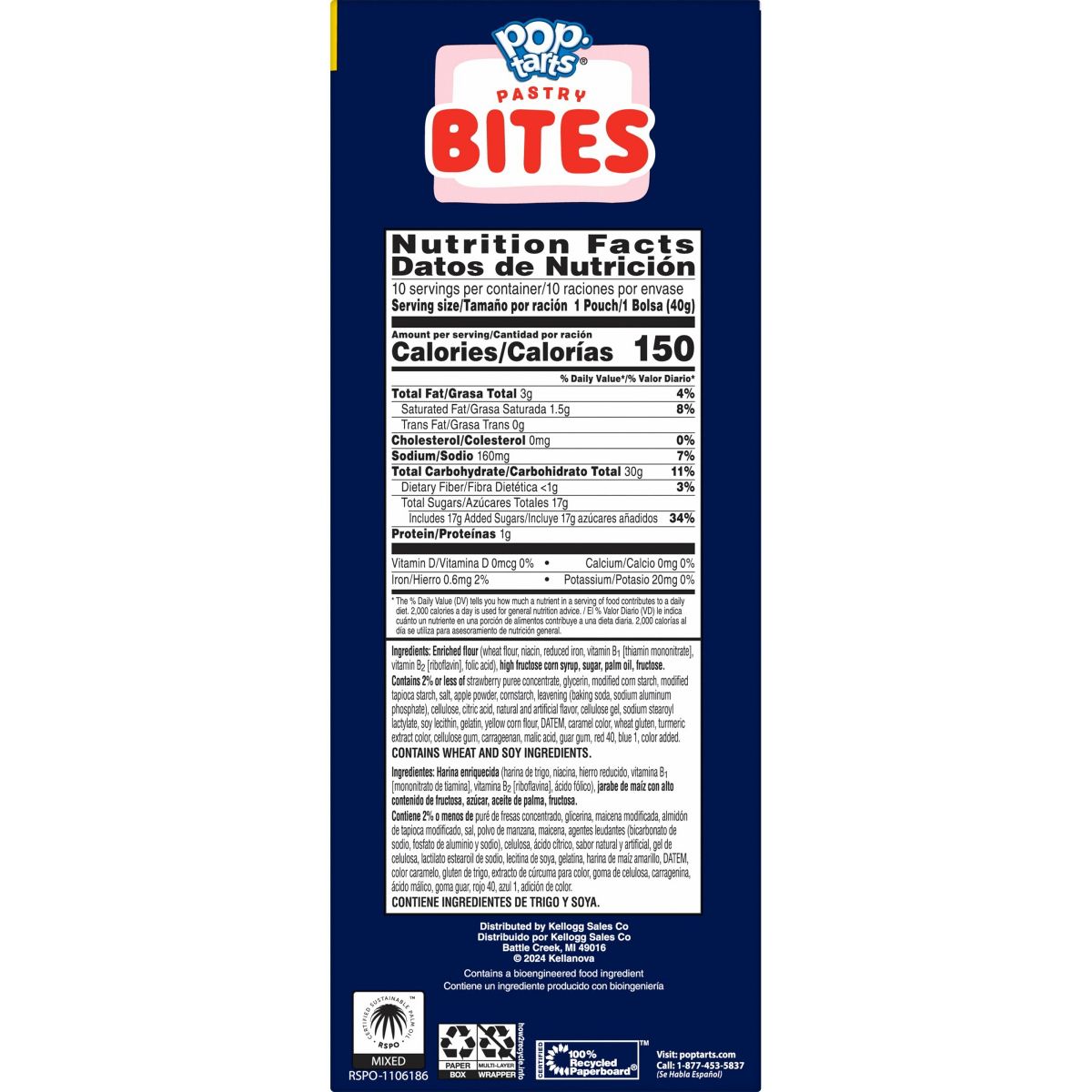 Pop-Tarts Bites Pastelitos de Fresa con Glaseado - 10ct /14.1oz - Imagen 3