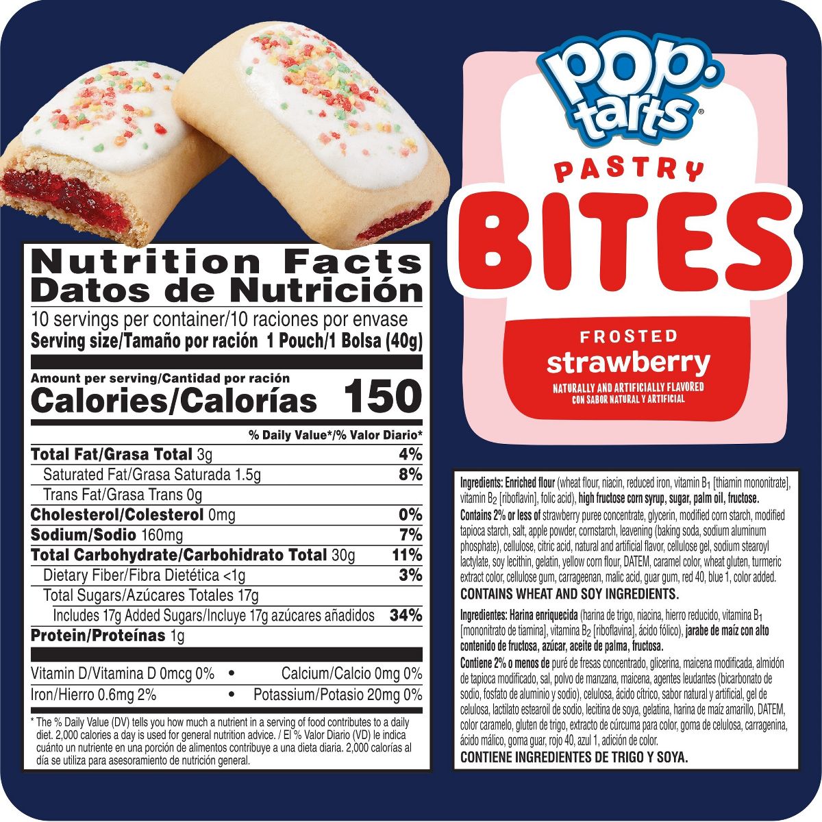 Pop-Tarts Bites Pastelitos de Fresa con Glaseado - 10ct /14.1oz - Imagen 8