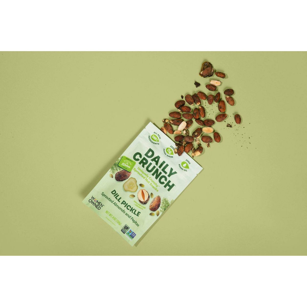 Almendras Brotadas Daily Crunch Sabor a Pepinillo Encurtido - 4 oz - Imagen 5