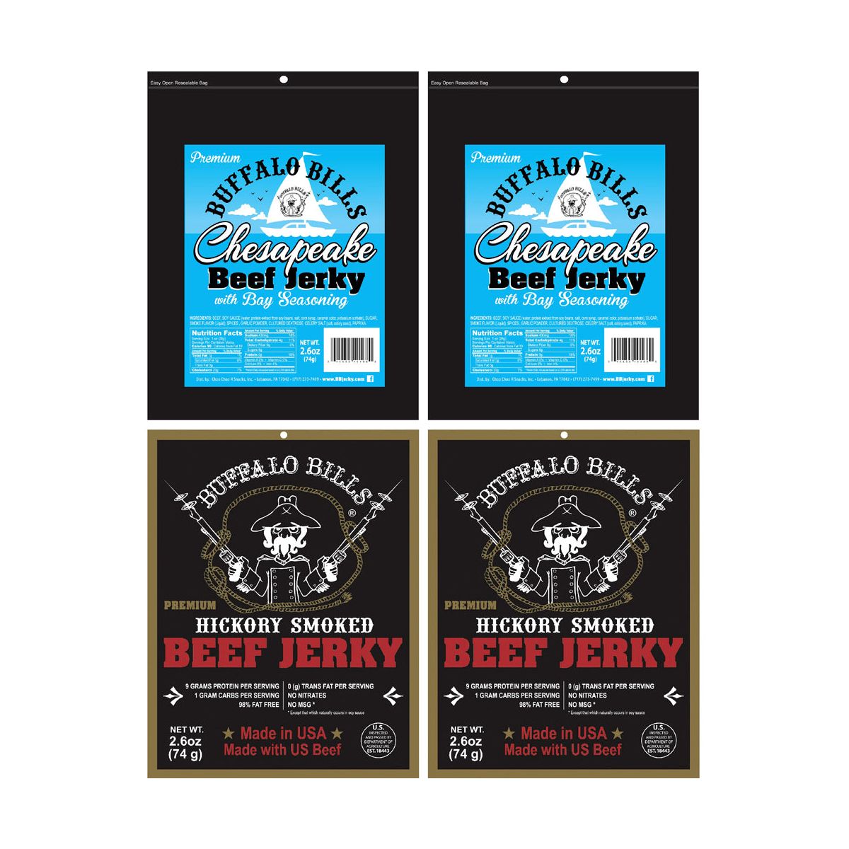 Paquete de Regalo Refrigerante Buffalo Bills de 6 Piezas, Muestrario Premium de Cecina de Res de 7 Paquetes Sur - Imagen 3