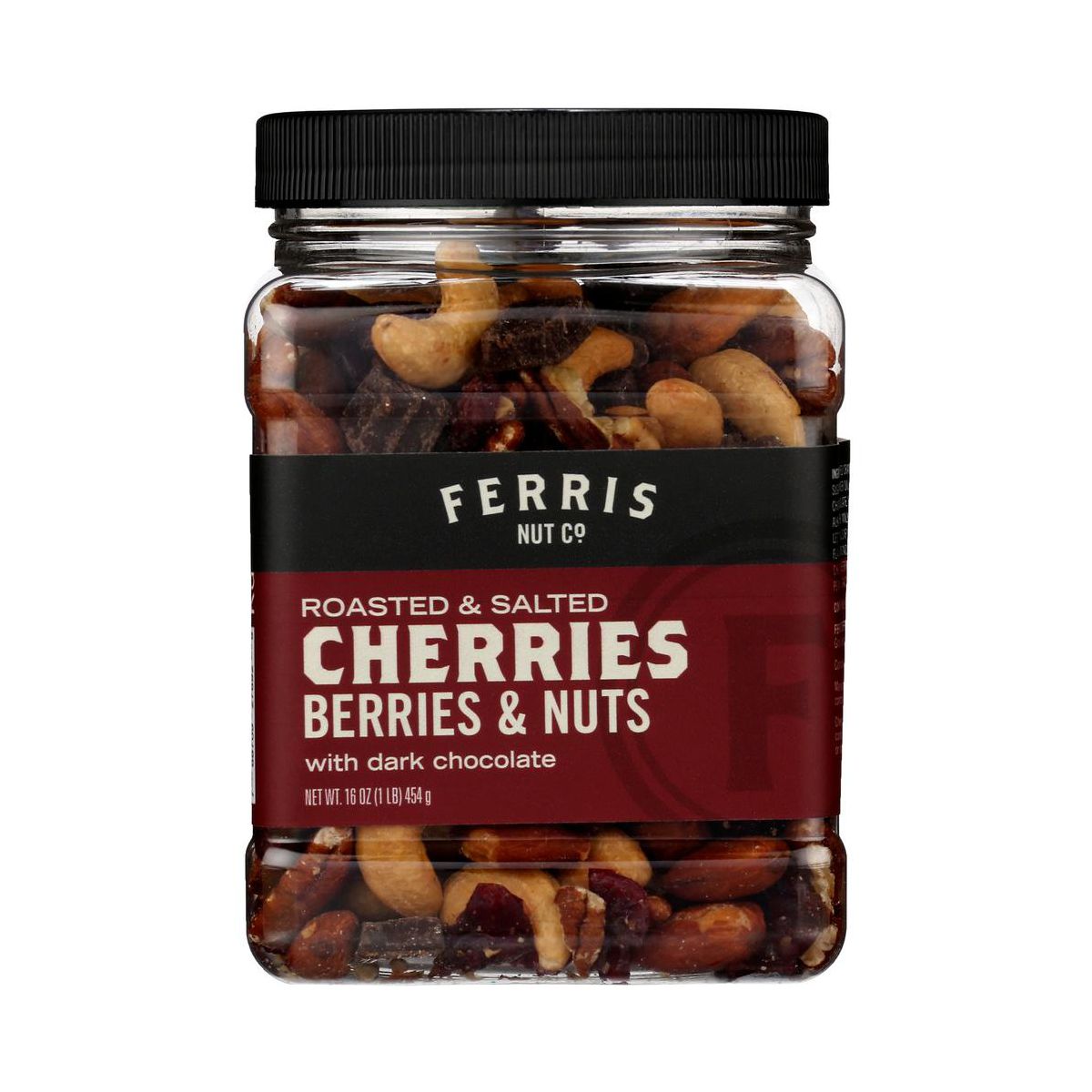 Ferris Nut Co Mix Cerezas, Bayas y Nueces Tostadas y Saladas con Chocolate Amargo - Caja de 12 - 16 oz - Imagen 3