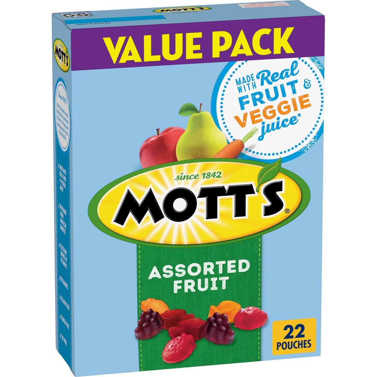 Mott's Bocadillos de Fruta con Sabores Variados Paquete de Valor - 19.2 oz/22 ct - Imagen 2