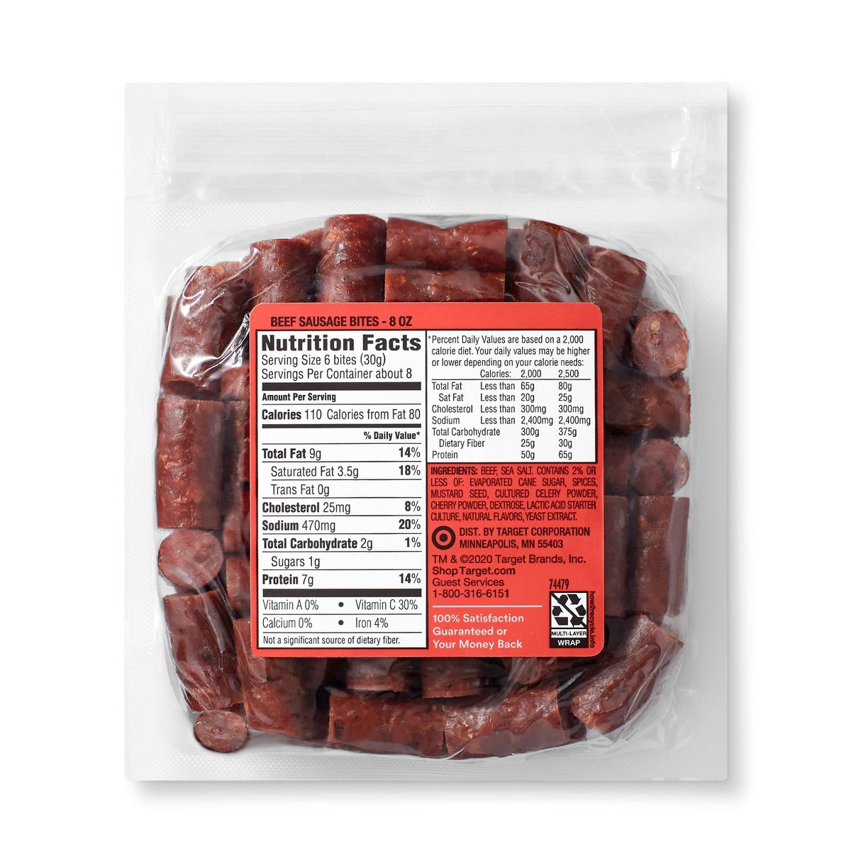 Bocadillos de Salchicha de Res con 7g de Proteína - 8 oz - Good & Gather™ - Imagen 3