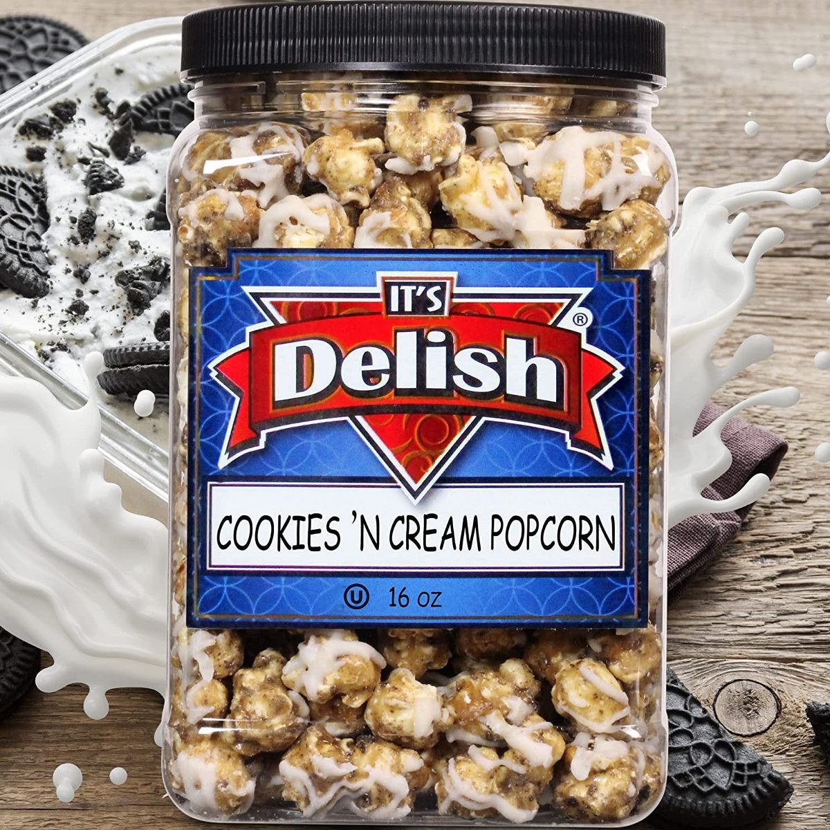 Palomitas Cookies 'n Cream de It's Delish, Contenedor Jumbo de 16 Oz - Imagen 4