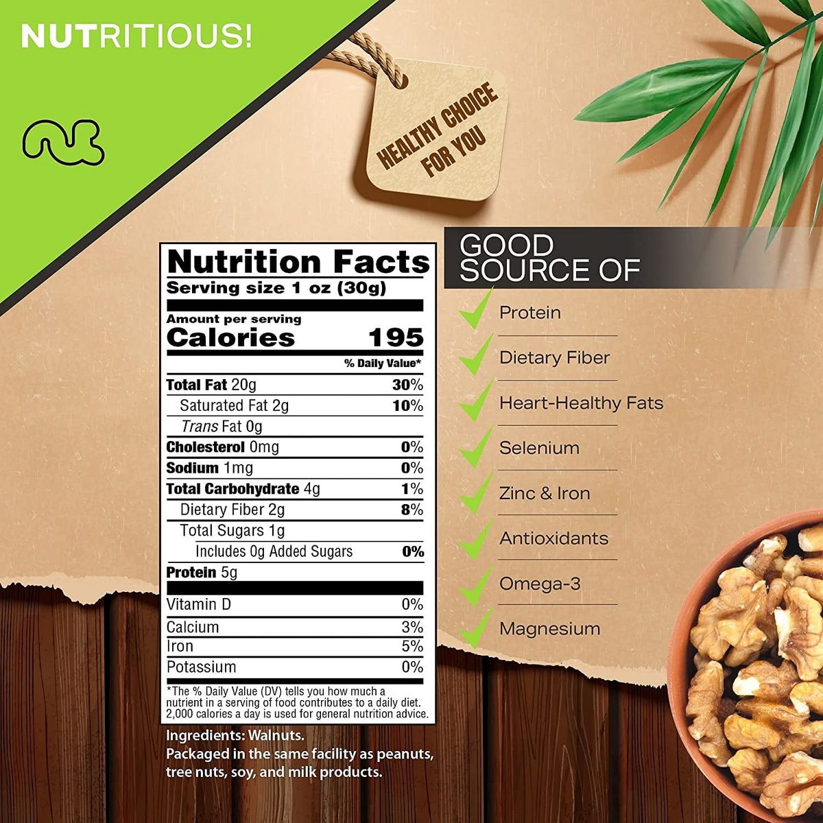 Nueces de Nogal Crudas en Mitades y Pedazos, Sin Sal, Sin Cáscara, de Nut Cravings - Imagen 7