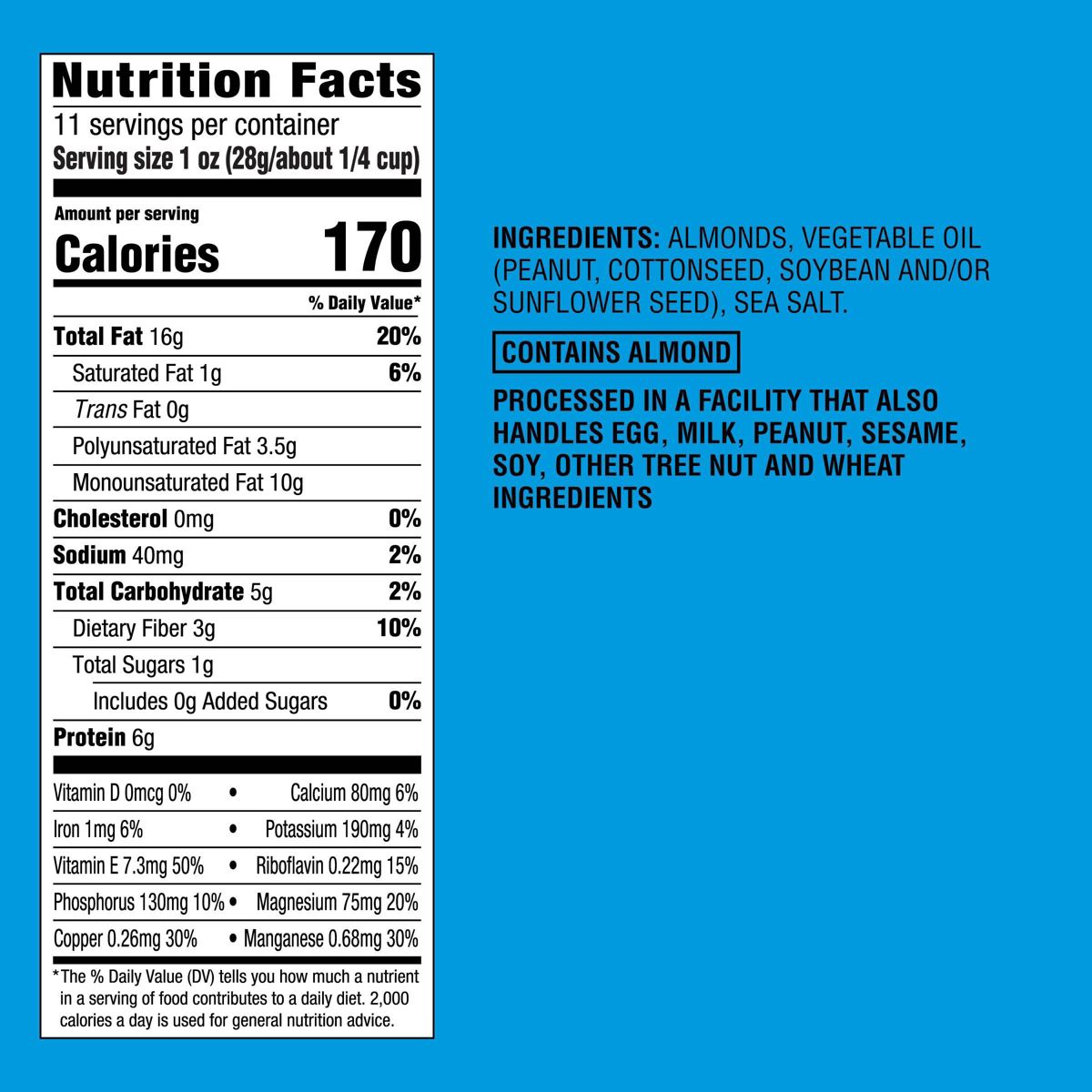 Almendras tostadas con poca sal - 11 oz - Good & Gather™ - Imagen 5