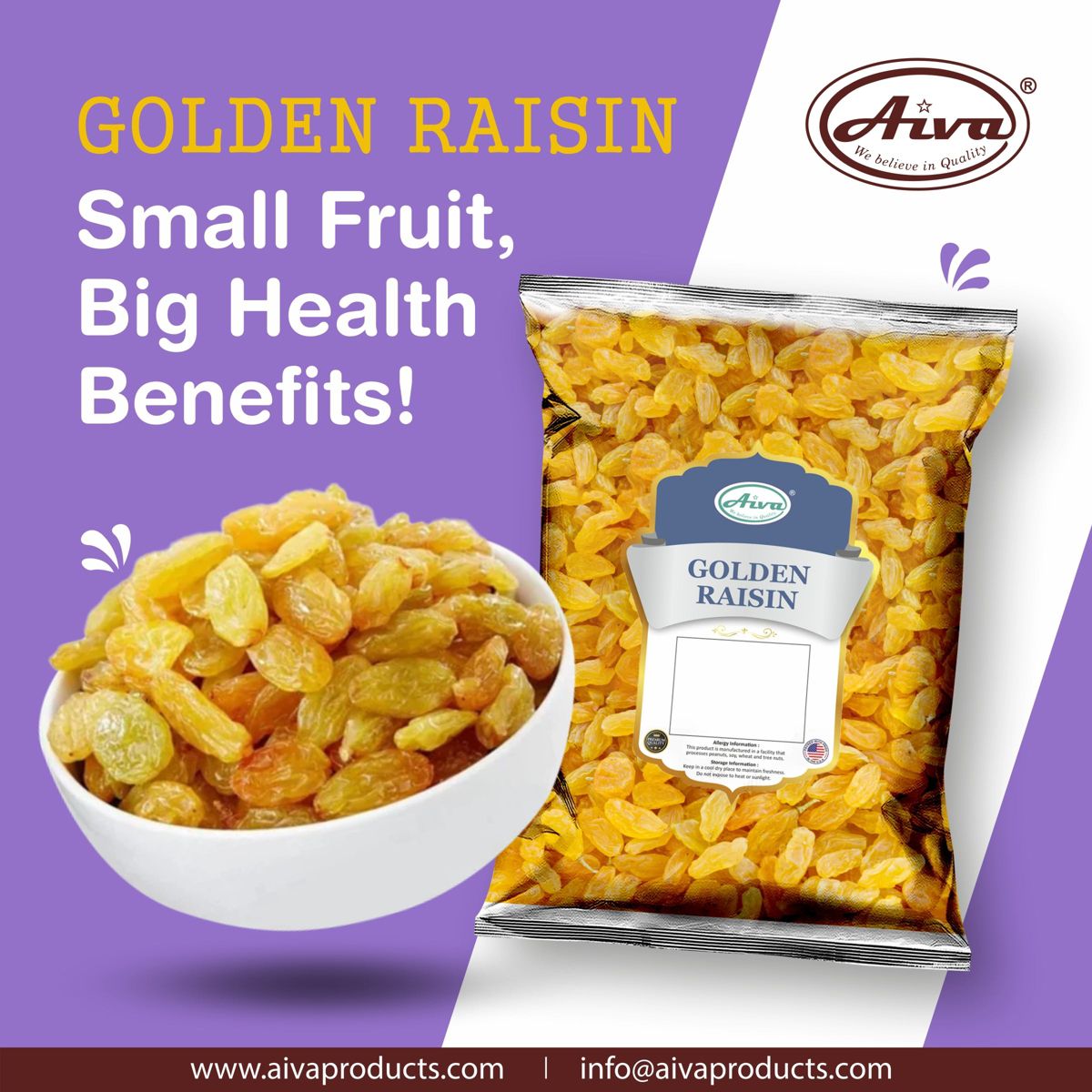 Pasas Aiva Golden Raisin - Imagen 8