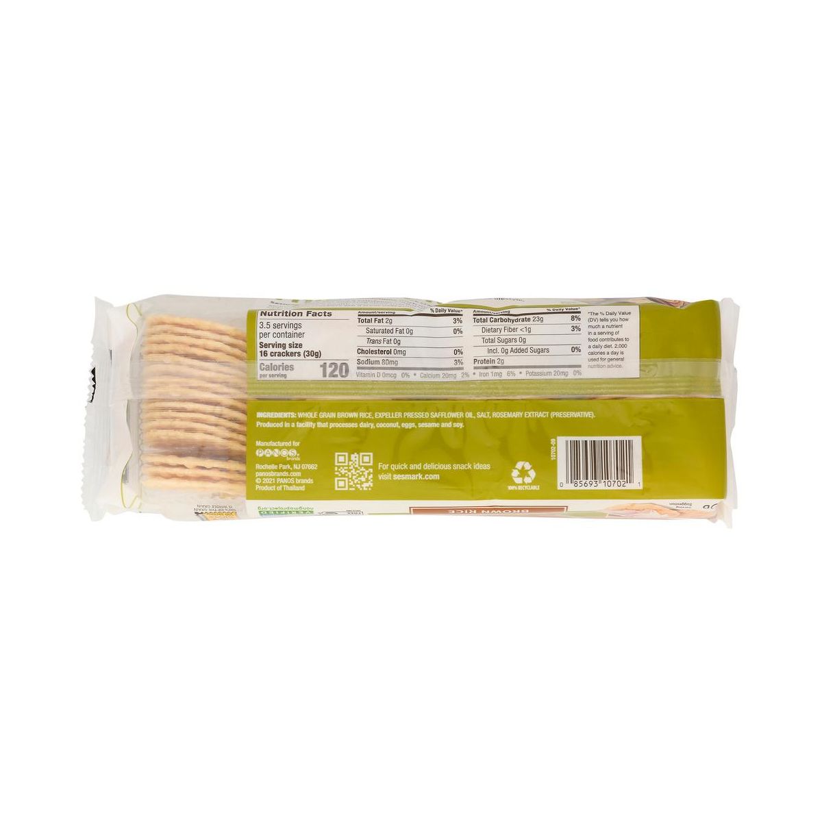 Sesmark Rice Thins Galletas Saladas de Arroz Integral - Caja con 12/3.5 oz - Imagen 4