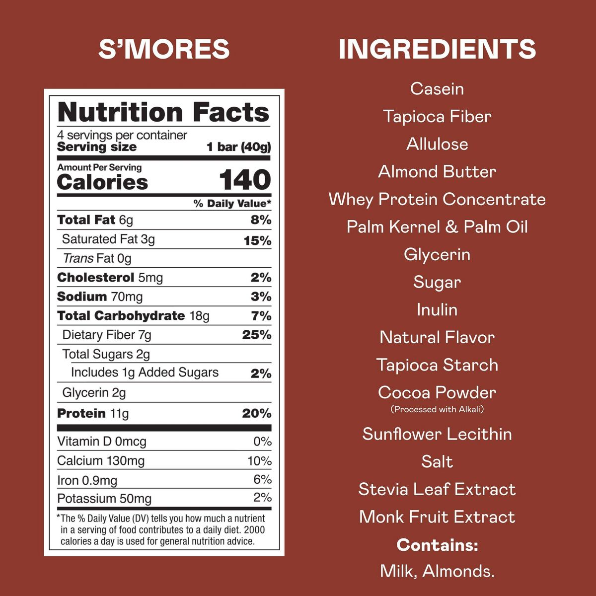 Barrita de Proteína Magic Spoon S'mores - 12g de Proteína - 5.6 oz / 4 ct - Imagen 5