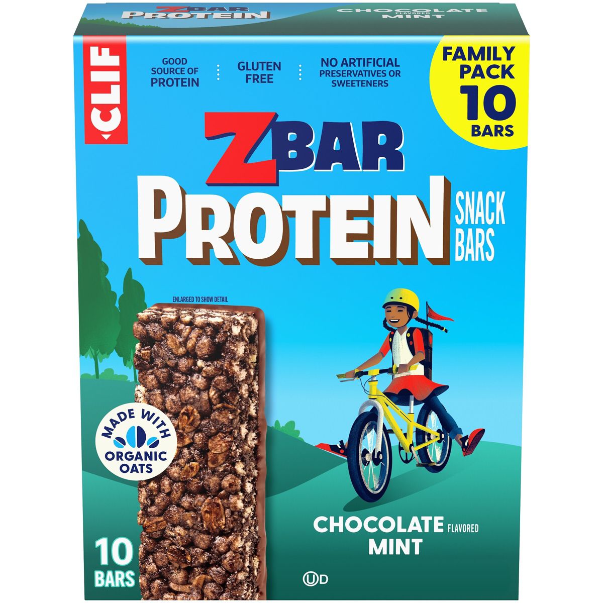 CLIF Kid ZBAR Proteína Barritas de Snack Sabor Chocolate con Menta