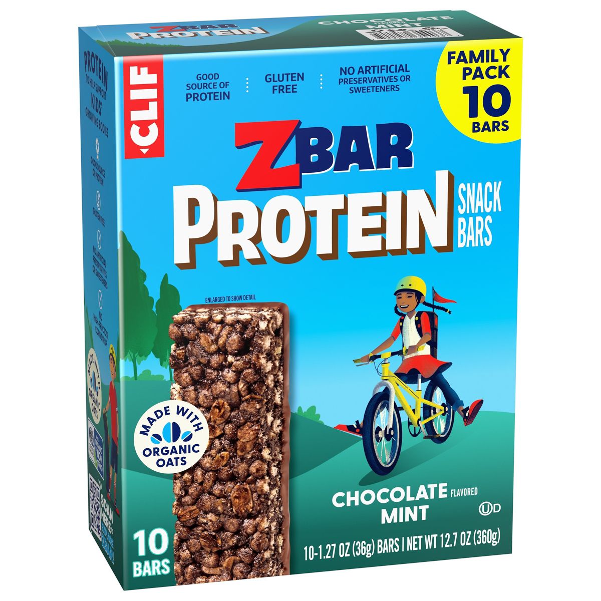 CLIF Kid ZBAR Proteína Barritas de Snack Sabor Chocolate con Menta - Imagen 10