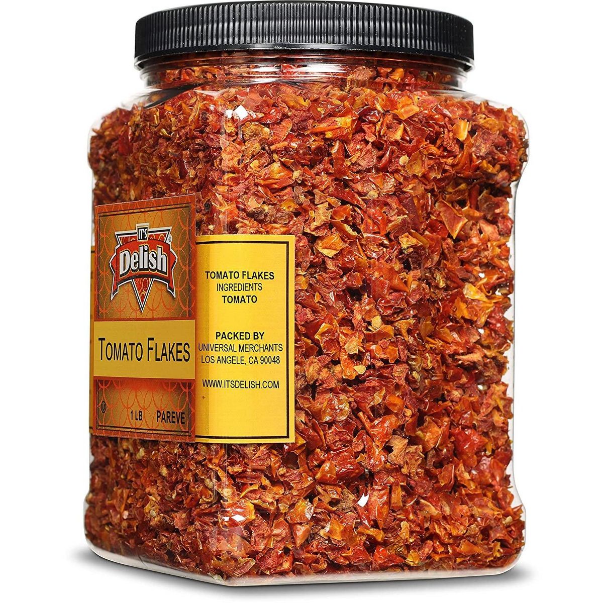 Hojuelas de Tomate Seco Premium de It's Delish, Contenedor Reutilizable Jumbo de 16 OZ - Imagen 4