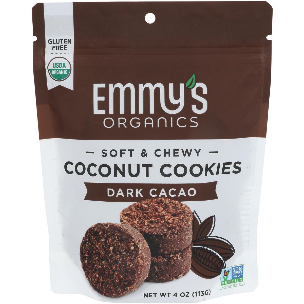 Galleta de Coco y Cacao Oscuro Emmy's Organics - Paquete de 6 - 4 oz - Imagen 3