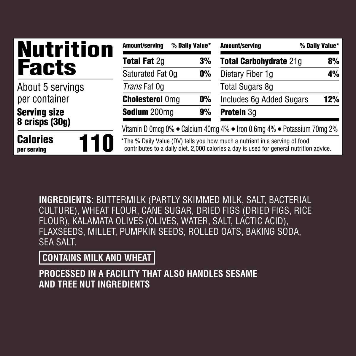 Galletas Artesanales Pequeñas de Higo y Aceituna - 5.3 oz - Good & Gather™ - Imagen 4