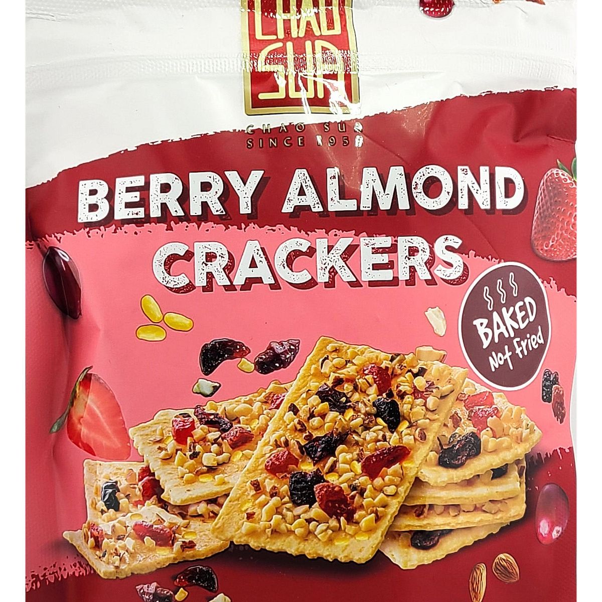 Galletas Saladas de Almendra y Baya Chao Sua Horneadas 3.52 Oz. (Paquete de 2) - Imagen 5