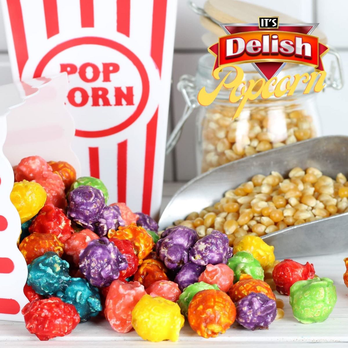 Palomitas Gourmet de Colores Arcoíris por It's Delish - Imagen 6