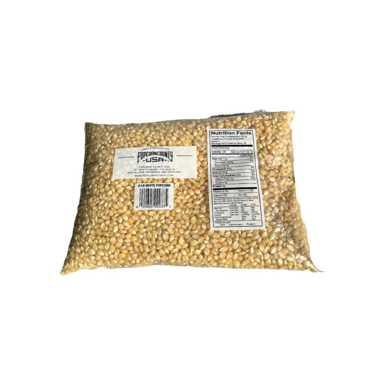 Palomitas de Maíz Popcorn County USA 4 lb Granos Blancos sin Reventar - Paquete de 2 - Imagen 4