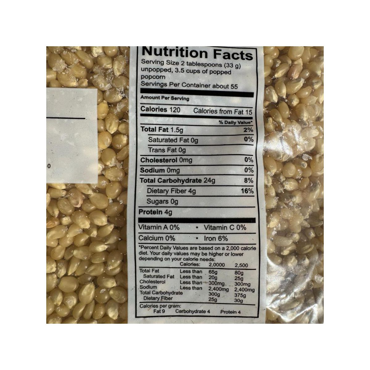 Palomitas de Maíz Popcorn County USA 4 lb Granos Blancos sin Reventar - Paquete de 2 - Imagen 7