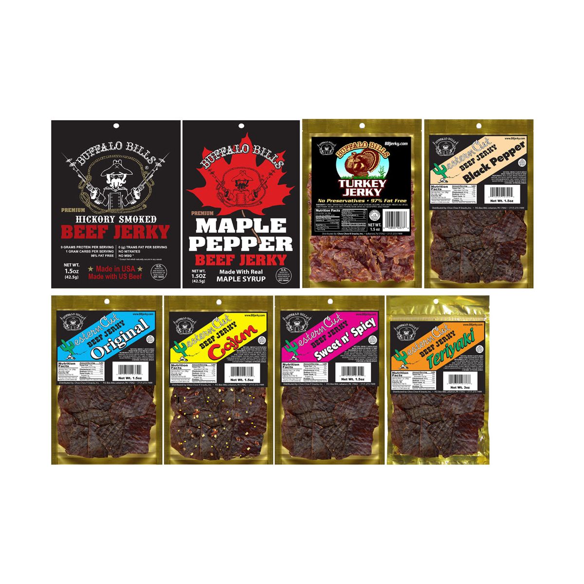 Caja de Regalo Herramientas Buffalo Bills con 25 Piezas de Muestras de Cecina y Palitos de Res (llena con 25 paquetes surtidos) - Imagen 3